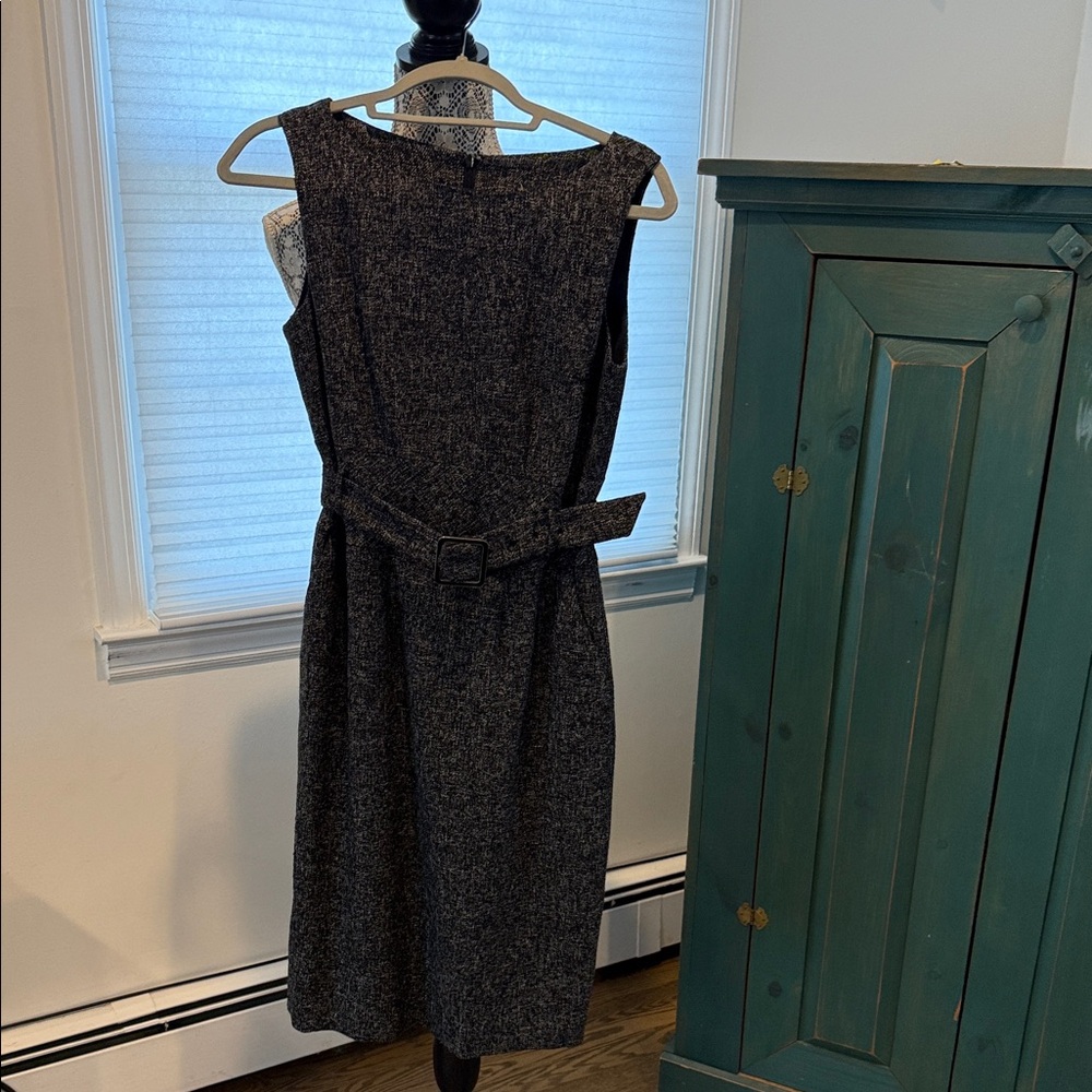 Banana Republic Charcoal Belted Midi Dress